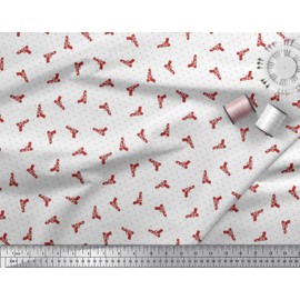 Soimoi Viscose Chiffon Fabric Dot & Weapon Print Fabric by Yard 42 Inch Wide
