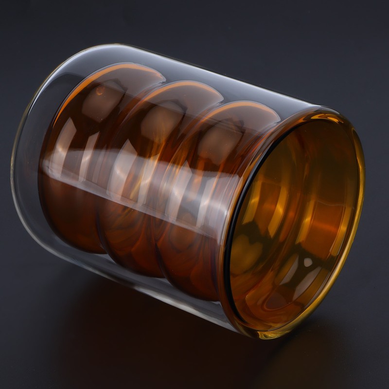 200ml DoubleLayer Glass Mug HeatResistant 3 Dimensional Spiral Cup for