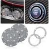 2pcs Bling Car Cup Holder Coasters & 2pcs Push Start