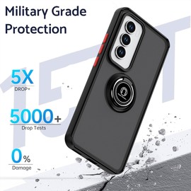 XINYEXIN Compatible with Oppo Reno 12 Pro 5G / Reno12 Pro 5G Case with Ring Holder, PC +TPU Shockproof Bumper Case Protective Cover - ArmyGreen