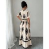 Vestido Casual De Mujer Con Estampado Floral Y Cuello En