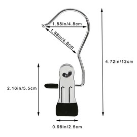 Hangers Clips,Stainless Hooks for Closet Hooks,Laundry Hanging Hooks,Travel Portable Clothes,Boot Tall Towel Hats Socks Pants and Bras (30, Black)