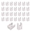uxcell 40 Pcs PVC Water Pipe Clamps Clips, 20mm ID