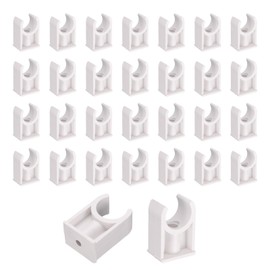 uxcell 40 Pcs PVC Water Pipe Clamps Clips, 20mm ID U-Shaped Water Pipe Buckles Pipe Tubing Clamps Pipe Support Holder for 1/2" Water Pipe Tubing Hose TV Trays Hanger Support Tubing, White