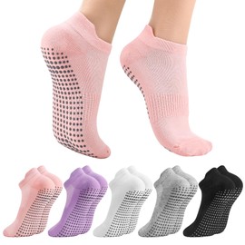 Utensilsto 5 Pairs Yoga Socks Women's Stopper Socks Pilates Socks Non-Slip Socks Women 37-40 Grip Socks Non-Slip Socks Women for Women, multicoloured, 37-40