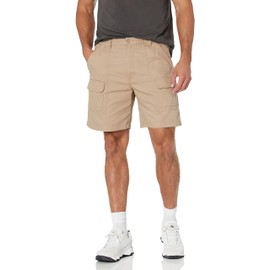 Savane Men's 8” Stretch Hiking Cargo Shorts With Comfort Waistband, Sun Protection, Lightweight (Waist Size 32 - 60 Big & Tall) , Khaki, 34