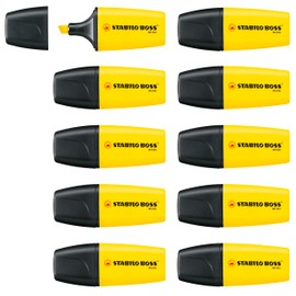 Highlighter - STABILO BOSS MINI - Pack of 10 - Yellow
