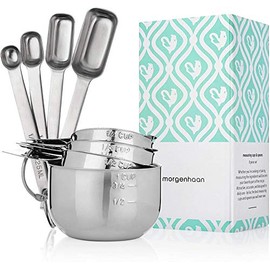 Morgenhaan 8-piece Lifetime Measuring Cups & Spoons Set with Forever Handles
