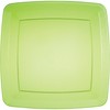 Creative Converting 8 Count Plastic Square Dinner Plates, Translucent Green
