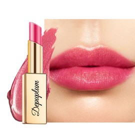 Depuplum Red Lipstick Moisturizing for Women Shimmer Tinted Lip Balm Hydrate Nourish Rasberry Lip Gloss Cruelty Free Lip Makeup, ZG116 Crystal