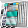 Nicpro 36PCS Blocky Gear Mechanical Pencil Set with Case, Metal
