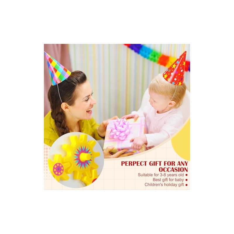 Relaxweex 36 Pcs Spinning Gears with Removable Adhesive Dots Colorful