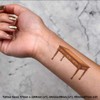 4 x 'Antique Wooden Table' Temporary Tattoos - Water Resistant,