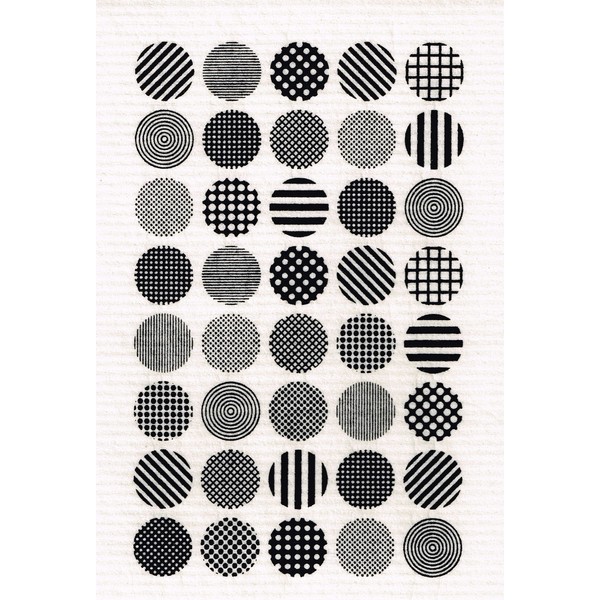 BLITZ Table Dish Towel, White, Height 11.8 x Width 7.9 inches (300 x 200 mm), Blitz German Feak, Set of 3, Monochrome Dots, 3 Pieces