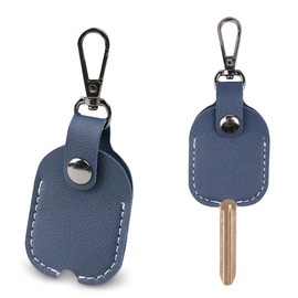 Czzmy Car Key Cover Kechain for Broken Key - Leather Key Covers Protector for Car Key - Car Key Holder for Women, Men(1-Dark Blue)