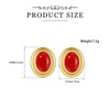 Catuni Vintage Chunky Earrings for Women Red and Gold Statement