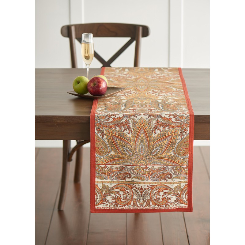 Maison d' Hermine Kashmir Paisley 100% Cotton Table Runner Farmhouse
