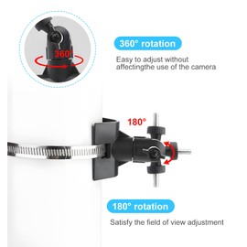 Camera Mount for Blink Outdoor Camera, Blink Mini, Blink Indoor, Blink XT, Blink XT2 Camera - Flexible Camera Pole Mounting Bracket, Pole Mounting Bracket Wall Mount, Black