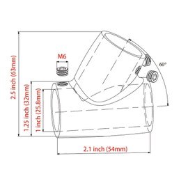 SHENGHUISS Boat Hand Rail Fitting Marine Grade 316 Stainless Steel Polished Pipe Connector with L Shape Hex Key 1 inch 60° Tee Rail