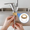 uxcell 4Pcs Brass Lock Nuts Pipe Fitting, G3/8"-19 Female Hex