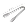 KICHOUSE 4pcs Mini Stainless Steel Food Tongs Ice Cubes Tongs
