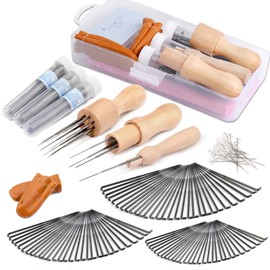 Kuppt 133 Pieces Needle Felting Set, 102 Pieces Needle Felting Needles, Wool Felt Tool Set, Needle Felting Tool Accessories for Beginners, Professional DIY Wool Felt Projects