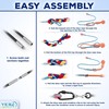 YES4QUALITY Flirt Pole for Dogs - Safe & Strong for