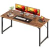 Huuger Computer Desk, 55 Inch Home Office Desk, Gaming Writing