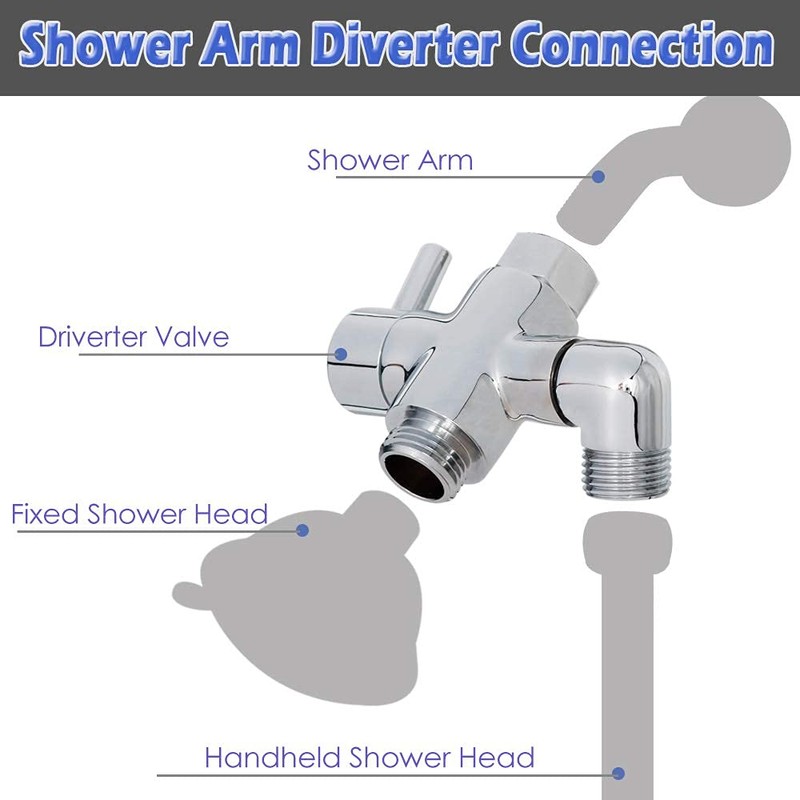 Brass Shower Arm Diverter Valve for Handheld Shower Head and