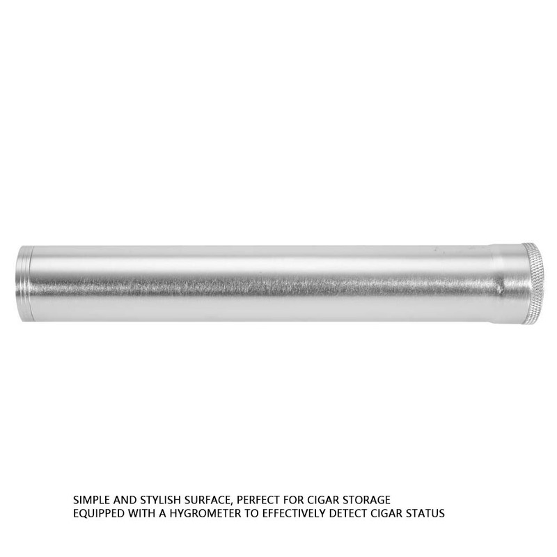 Portable Travel Metal Single Cigar Moisturizing t Tube Holder With