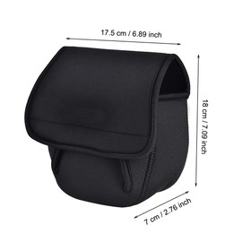 Fishing Reel Bag Spinning Wheel Bag Reel Bag Fishing Rod Gear Tackle Tool Carry Bag Carrier Travel Bag Storage Bag (S), black