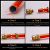 Pack of 2 Brass Compression Fitting for Copper Pipe with