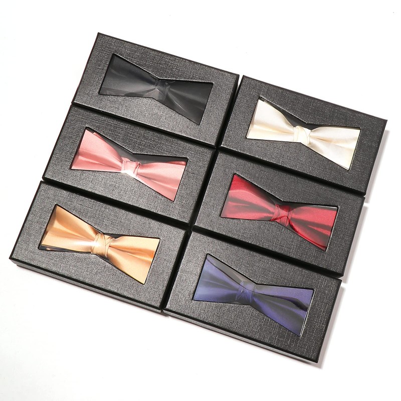 HOULIFE Bow Tie Men's Set - Adjustable Satin Polyester Bow