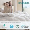 KAKABELL Pinch Pleat Goose Down Feathers Comforter Cal King Size