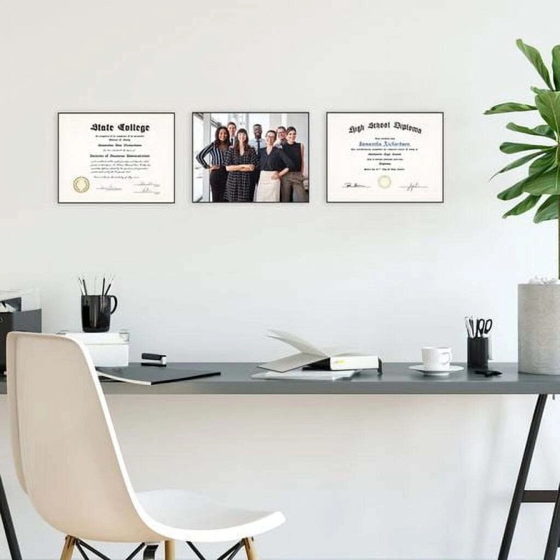 No Brand Mainstays 8.5x11 Front Loading Document Picture Frame, Black,