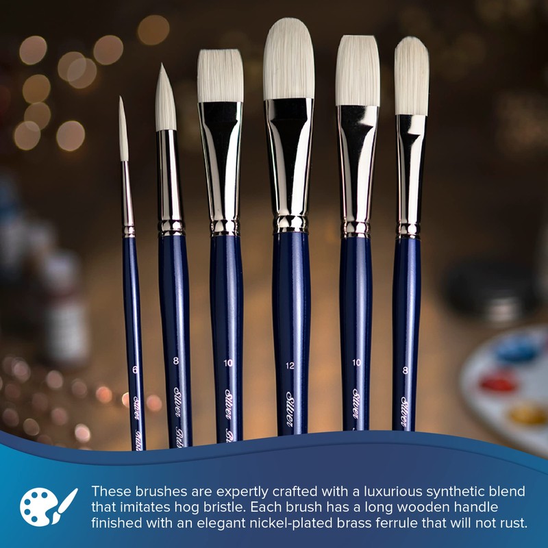 Silver Brush Limited Bristlon Script Liner Oil and Acrylic Brush,