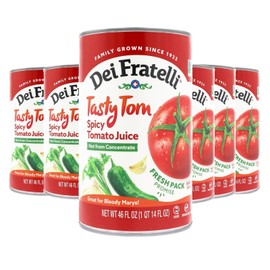 Dei Fratelli Tasty Tom Spicy Tomato Juice, Not from Concentrate, 46oz (6 pack)