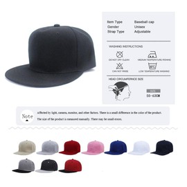 Goodspoon Snapback Hat, Flat Brim, Flat Bill Cap, Hat, white