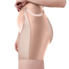 SPANXshape Booty-Lifting Mid-Thigh Short - Butt Lifting Shorts - Medium Compression - With Tummy Shaping - Cafe Au Lait - L