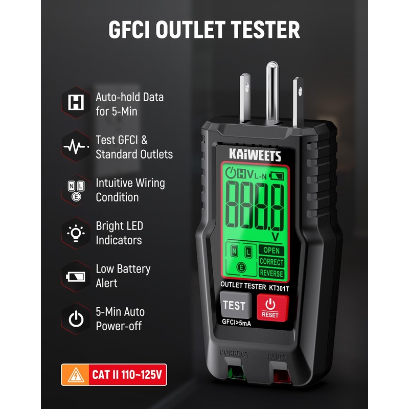 KAIWEETS Electrical Test Kit KIT01, Digital Multimeter, Smart Non-Contact Voltage