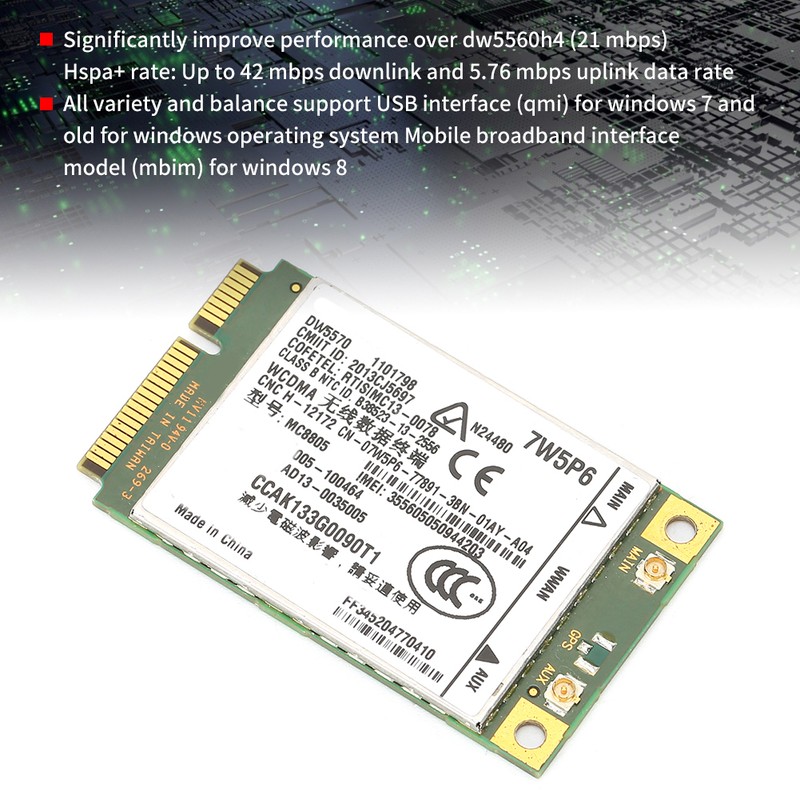 Wireless 4G Module WWAN Broadband Mobile E5440 E6440 E6540 E7240