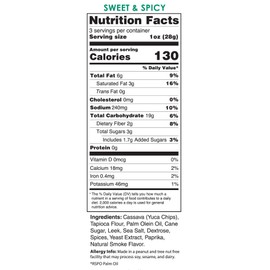 Cassava Chips – Sweet & Spicy (12 Pack of 3 Ounce Individual Bags) - Gluten Free, Non-GMO, Vegan, Zero Trans Fats – Wai Lana