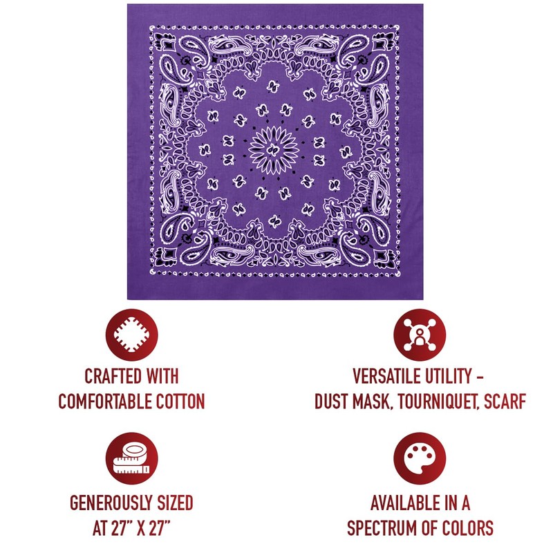 Rothco Trainmen Paisley Bandana – Multipurpose Outdoor Utility Survival Headwrap,