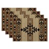 Brown Black Boho Placemats Set of 4 Rustic Aztec Western