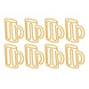 100Pcs Cute Paper Clips Yellow Cup Style Strong Metal Exquisite