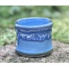Pottery Sponge Holder/Sink Caddy Handmade Stoneware Ceramic, Blue with Frothy