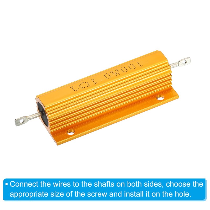PATIKIL 100W 0.1 Ohm Aluminum Shell Resistor 2pcs Aluminum Housing