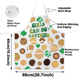 JNIAP Girl Scout Cookie Dealer Apron Girl Scout Cookie Boss Gifts Girl Scout Cookie Mom Apron Girl Scout Cookie Dealer Gifts (Girls can ap), Large