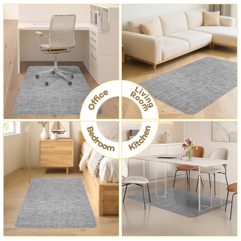 BesWin Large Office Chair Mat for Hardwood Floor, 48" x