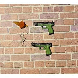 Valaverse Action Force Two Green Clocks & Barrel Effects For 6" Action Figures